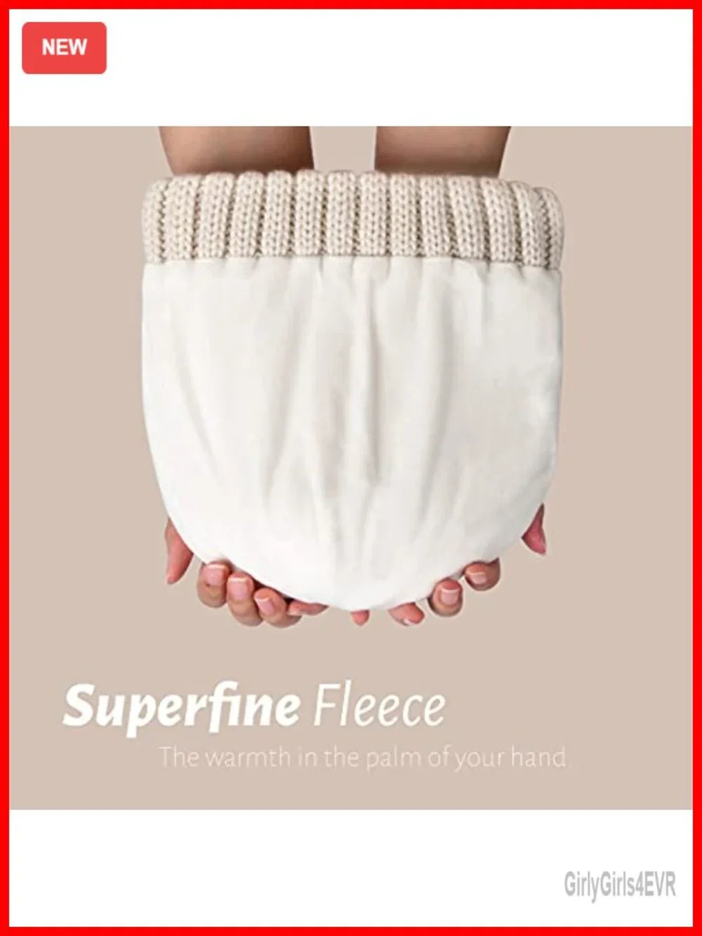 Fleece Lined Chunky Knit Beanie Women Snow Hat